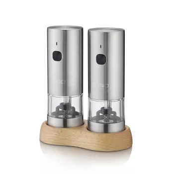 Caso Salz- und Pfeffermühle | SpiceDuo | Elektrisch | Gehäusematerial Edelstahl | Lithium