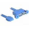 USB-Kabel DeLOCK 82941 USB 3.2 Gen 1 0,45 m 2 x USB A Blau