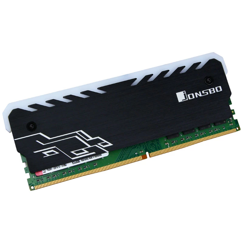 RAM-Kühler Jonsbo NC-1 RGB Schwarz – aktiver Speicherkühlkörper mit RGB-Beleuchtung, Low-Profile-Design