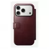 Handyhülle Nomad Modern Leather Folio für Apple iPhone 17 Pro, 6,3 Zoll (16 cm), Leder burgunderrot