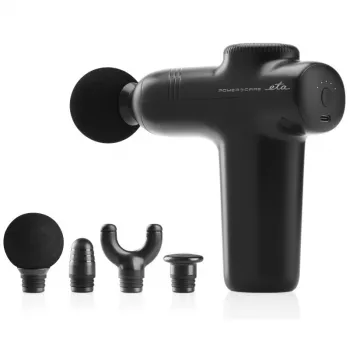 Percussion Mini-Massagepistole ETA ETA166090000 — handlicher kompakter Massagegerät, 5 Leistungsstufen, schwarz