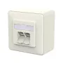 METZ CONNECT Anschlussdose E-DAT C6A LSA++ 2-fach AP reinweiß