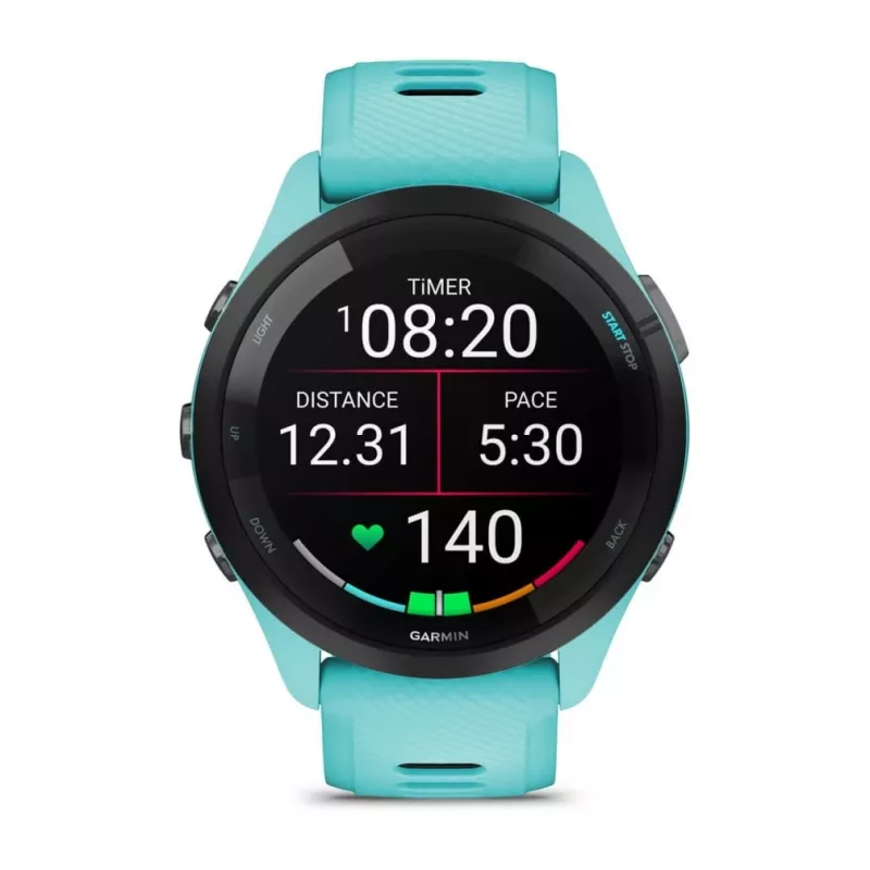 Garmin Forerunner 265 3,3 cm (1,3 inch) AMOLED 46 mm Digital 416 x 416 Pixel Touchscreen Schwarz, Blau Wi-Fi GPS (Satellit)