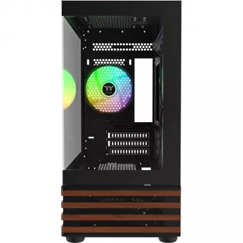 PC Micro Tower Thermaltake View 170 WS ARGB — Micro-Gehäuse, Schwarz, unterstützt PS2-Netzteil, 2x 120 mm Seiten- + 1x 120 mm Hecklüfter, 2,5/3,5 Zoll HDD