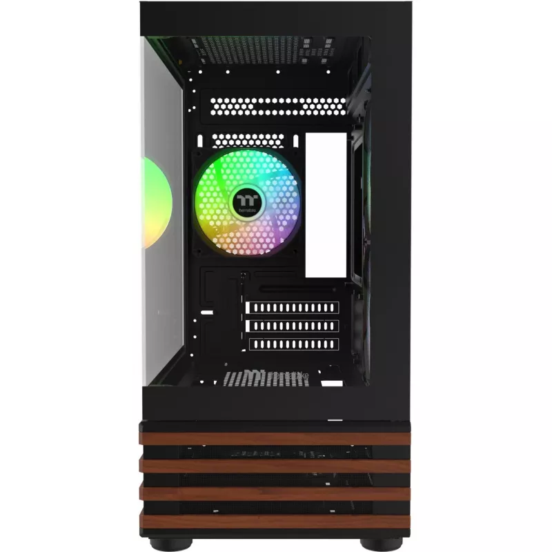 PC Micro Tower Thermaltake View 170 WS ARGB — Micro-Gehäuse, Schwarz, unterstützt PS2-Netzteil, 2x 120 mm Seiten- + 1x 120 mm Hecklüfter, 2,5/3,5 Zoll HDD