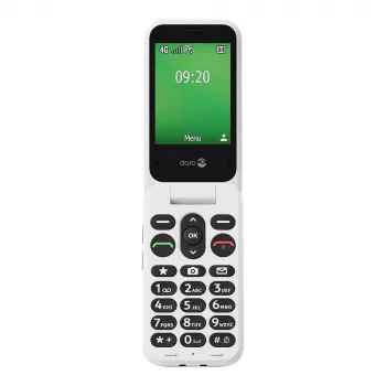 Feature-Phone Doro Leva E22 Klapphandy, 2,8 Zoll (7,11 cm) Anzeige, Single SIM, 0,3 MP Kamera, 1150 mAh, 127,8 g, Rot/Weiß