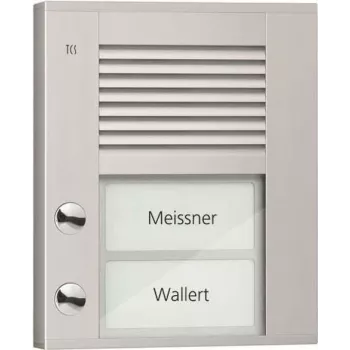 Audio-Türstation PDS PDS02-EN/04 2-Tasten 1-reihig Aufputz silber