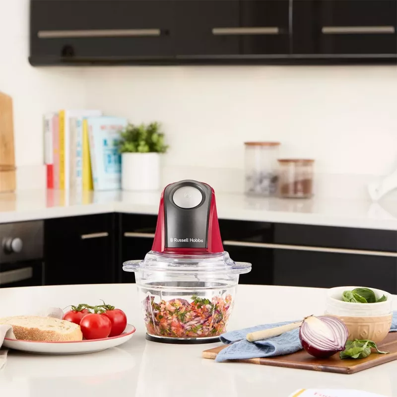 Russell Hobbs 27130-56 elektrischer Zerkleinerer 0,5 L 200 W Schwarz, Rot, Transparent