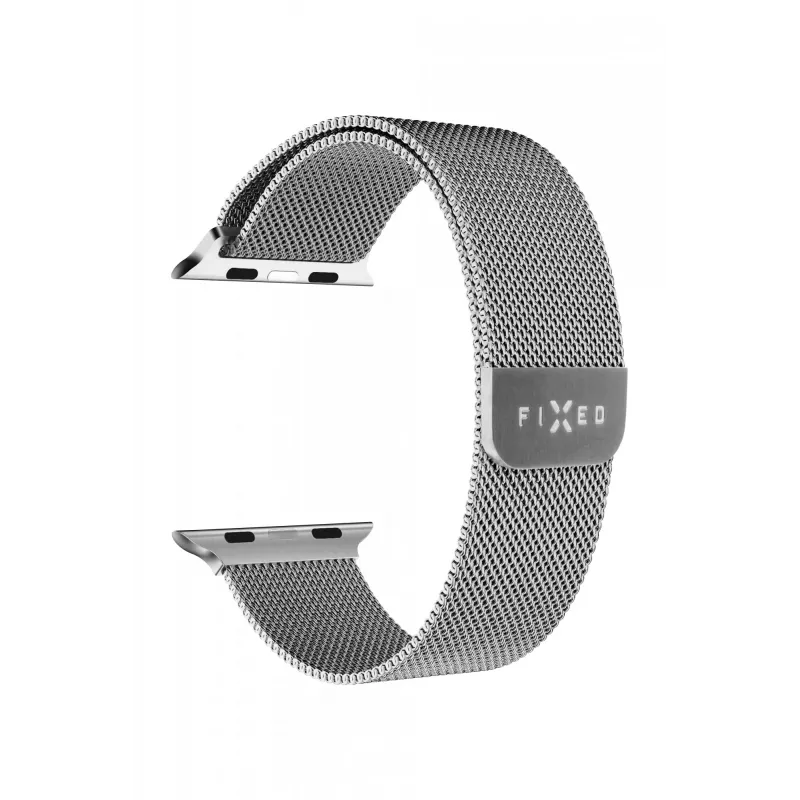 Mesh-Armband FIXED für Apple Watch 38/40/41 mm — FIXMEST-436-SL Silber, Milanese-Edelstahl, verstellbar
