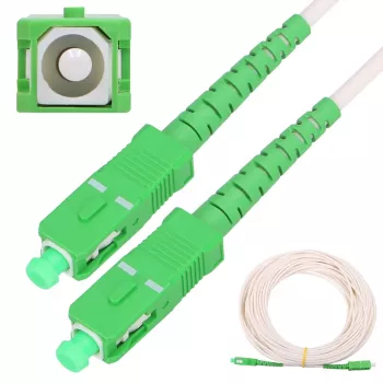 Patchkabel Extralink SC/APC–SC/APC Singlemode G.657.A2 3 mm Simplex LSOH 10 m, weiß