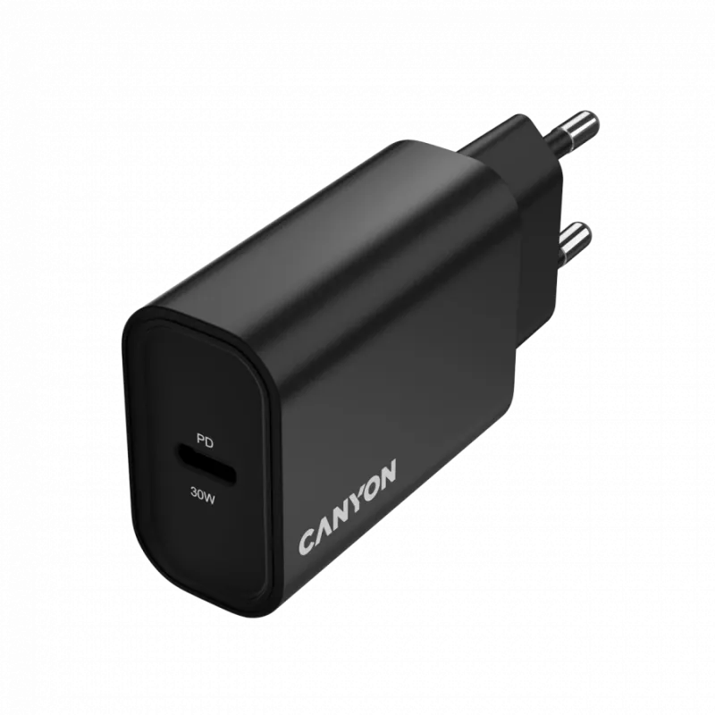 CANYON OnCharge 30CL 30 W PD Wandladegerät 1-fach EU-Stecker Schwarz