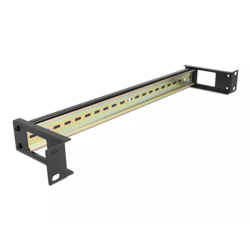 Hutschienen-Panel DeLOCK 67031 schwarzes Metall 19 Zoll 482,6 mm