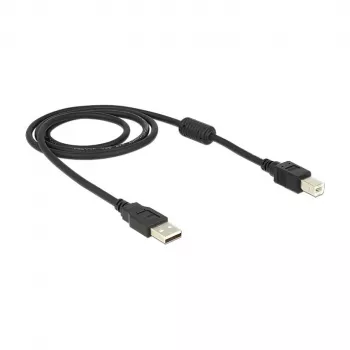 USB-Kabel DeLOCK 83566 USB 2.0 1 m USB A USB B Schwarz
