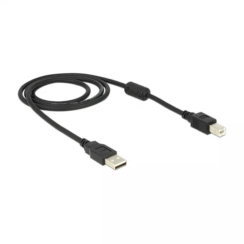 USB-Kabel DeLOCK 83566 USB 2.0 1 m USB A USB B Schwarz