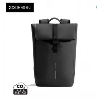 XD Design Urban Water-Resistant Flap-Top Backpack - Cream/Schwarz
