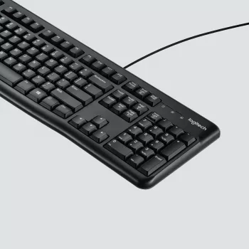 Logitech Desktop MK120 Combo, schwarz, kabelgebunden, Schweizer Layout, 920-002504