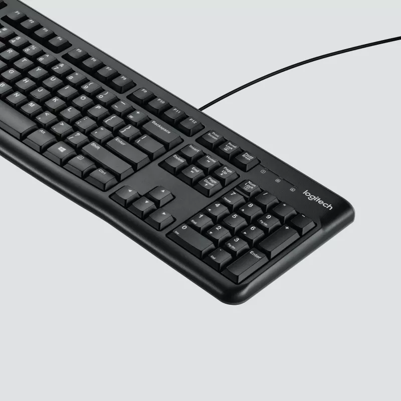 Logitech Desktop MK120 Combo, schwarz, kabelgebunden, Schweizer Layout, 920-002504