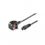 Stromkabel Goobay 96046 Schwarz 1,8 m C5-Kupplung