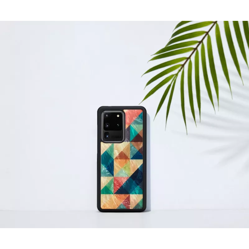 Schutzhülle iKins für Samsung Galaxy S20 Ultra, Mosaik Schwarz