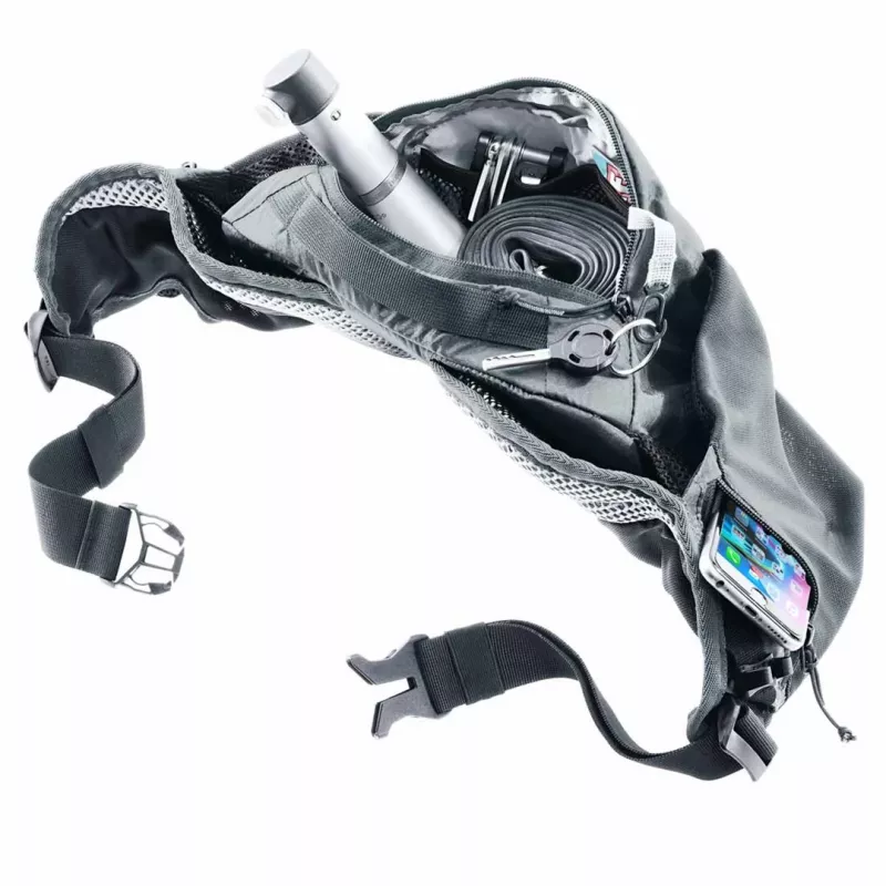 Hüfttasche DEUTER Pulse 3 nierenkompatibel, verstellbarer Gürtel, 3 L, Graphit, 330 g