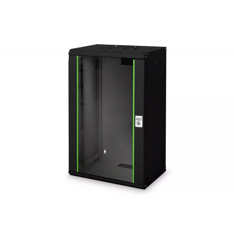 Digitus Unique DN-19 20-U-SW - Schrank - Netzwerkschrank - geeignet für Wandmontage - Schwarz, RAL 9005 - 20U - 48,3 cm (19) (DN-19 20-U-SW)