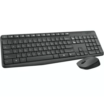 Logitech MK235 Wireless Tastatur and Maus Combo Full-size Grau