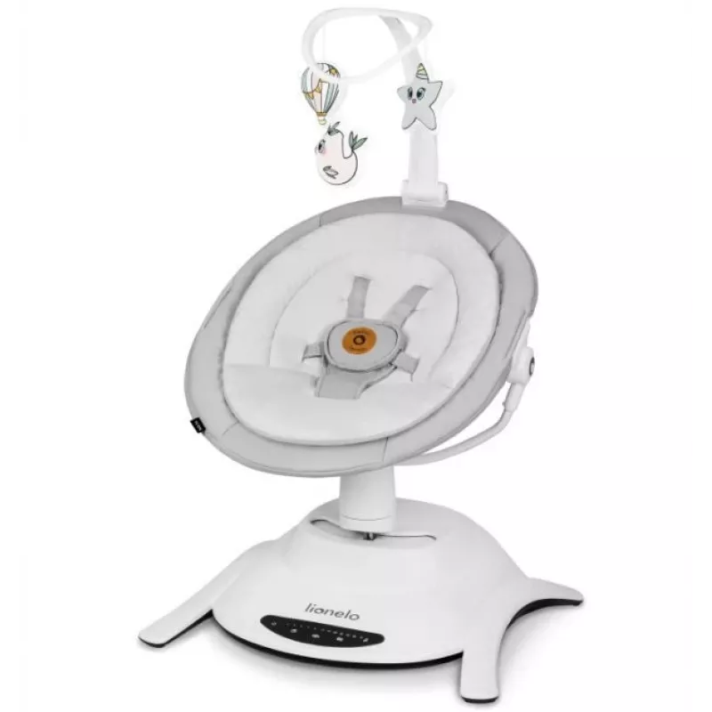 Wiege / Schaukelwiege Lionelo Bella Set Grau Beton – Babybett mit Schaukelfunktion