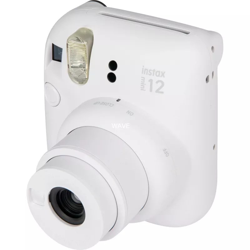 Sofortbildkamera Fujifilm Instax Mini 12 Weiß — 86×54 mm Prints, 60 mm Brennweite, AA-Batterie