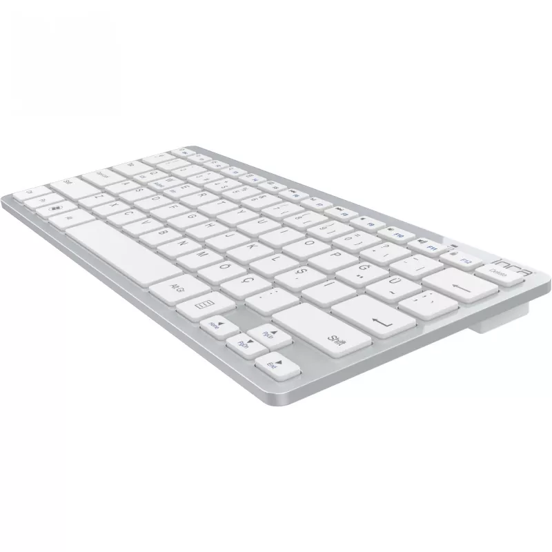 Kabellose Tastatur Inca IBK-569BT Bluetooth 78 Tasten Metallic Silber