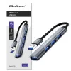 USB-Hub QOLTEC 53793 — USB 3.0 Eingang, 3× USB 2.0 Anschlüsse