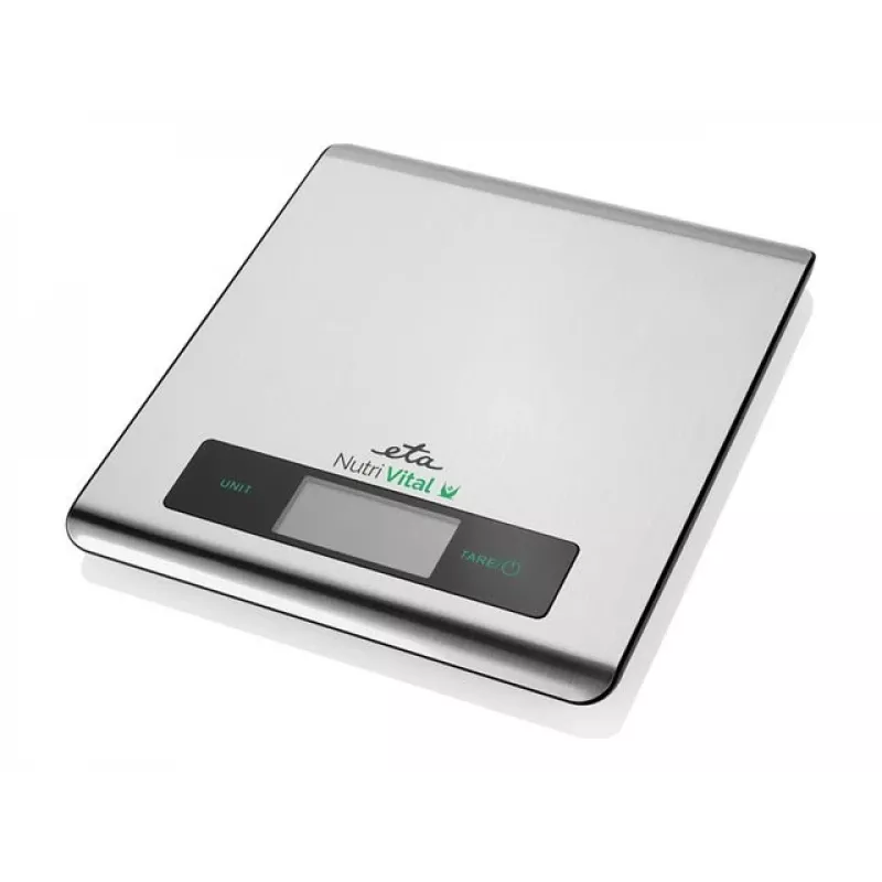 Elektronische Küchenwaage ETA Nutri Vital Metallic Rectangle — 5 kg Kapazität, 1 g Genauigkeit, LCD