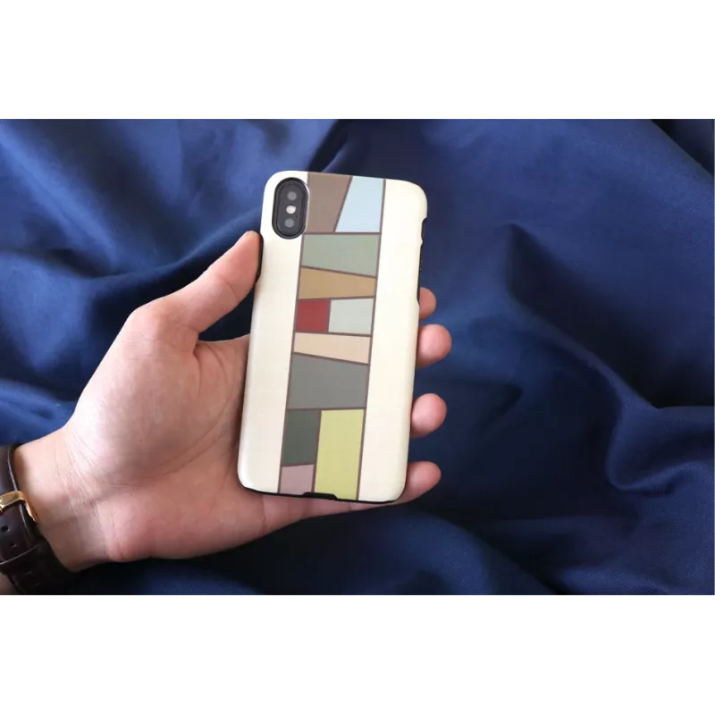 man and wood Smartphone-Hülle für iPhone X/XS — weiß