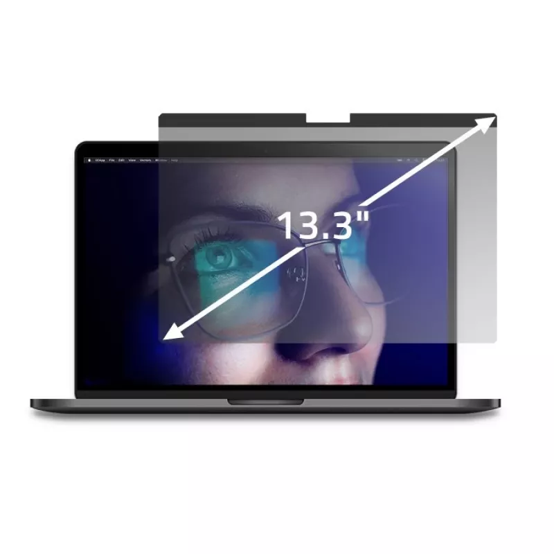 Qoltec Filtro Privacy GDPR per MacBook Air 13 6 Magnetico Protezione Occhi (13.60, 16:9), Pellicola Protettiva per Notebook