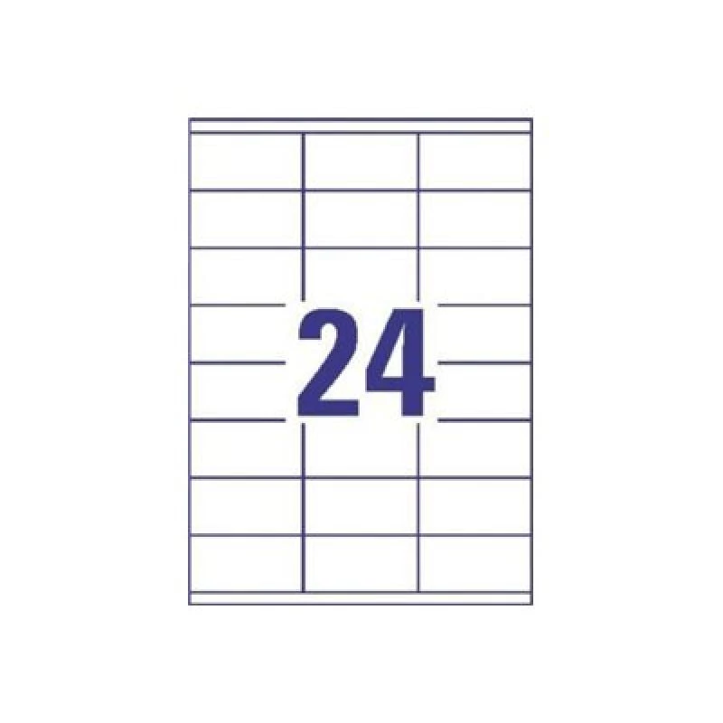 Universaletiketten 70x35mm InkjetLaserCopy A4 100 Blatt 2400 Stück Weiß