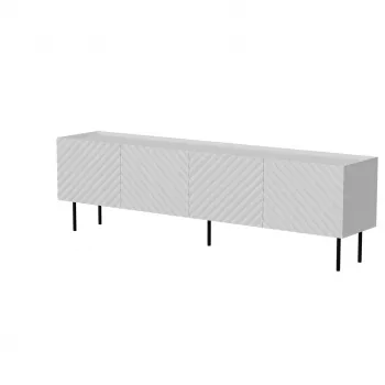 TV-Schrank cama meble LUCCA 4D, 2000×400×590 mm, weiß, Spanplattenplatte