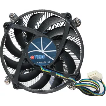 Titan DC-HA11TZ/RPW Computer-Kühlsystem Prozessor Luftkühlung 9,5 cm Aluminium - Schwarz (DC-HA11TZ/RPW)