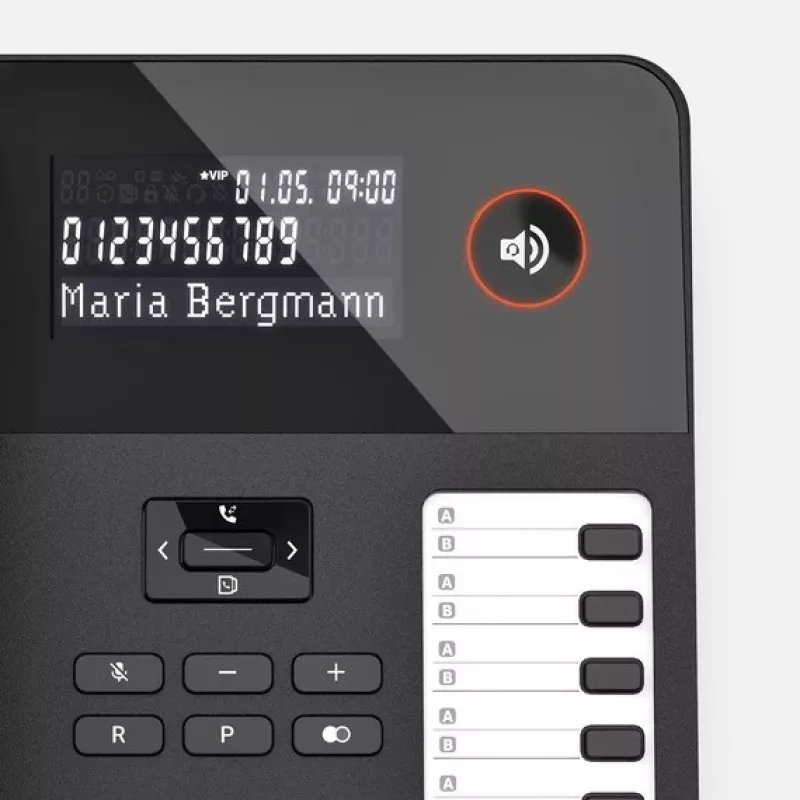 Kabelgebundenes Tischtelefon Gigaset DESK 600 Schwarz – schnurgebundenes Tischtelefon mit Anruffunktion