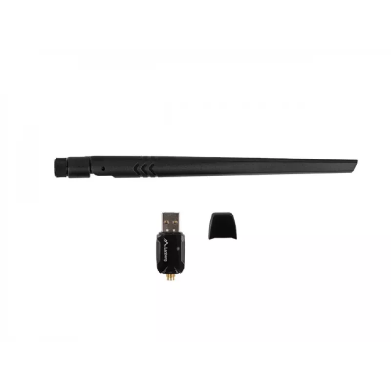 Lanberg USB-Adapter WLAN-Netzwerkkarte NC-0900-WIE USB 2.0 Dualband AX900 1X externe Antenne