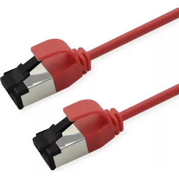 ROLINE S/FTP Patchkabel Cat.8.1, schlank, PoE, Rot, 1,5m (21.15.3414)