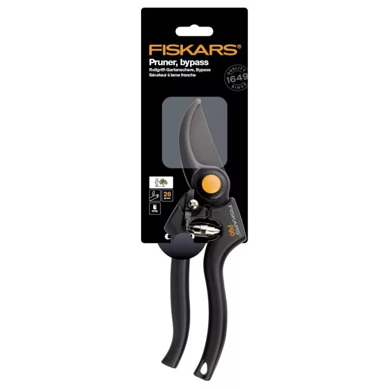 Fiskars 111960 Astschere Bypass Schwarz