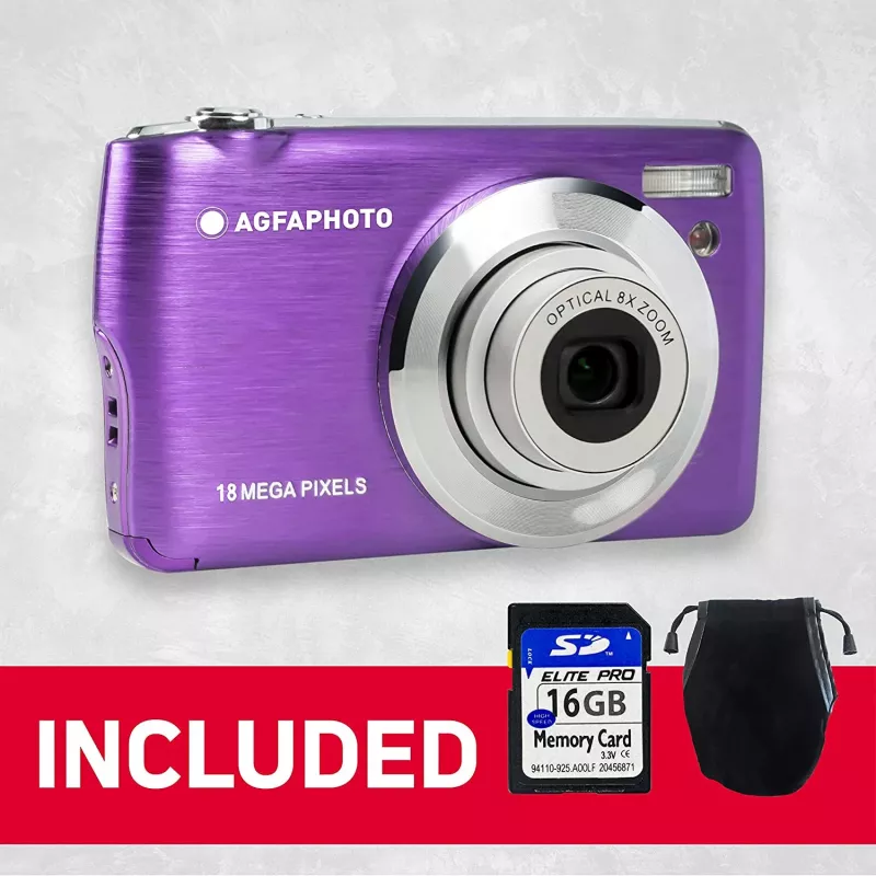 Agfa Photo DC8200 Lila + Tasche + SD-Karte 16 GB