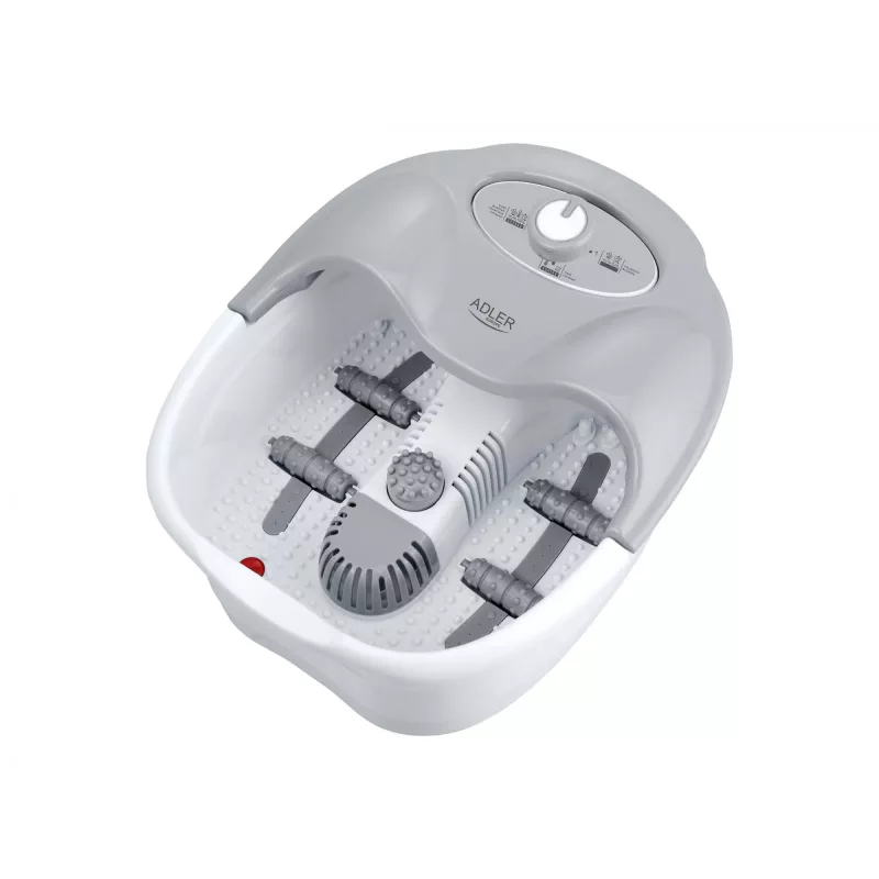 Beinmassagegerät Adler AD 2167 mit Roll- und Vibrationsmassage, Wärme, einstellbarer Intensität, 80 W, Grau Weiß