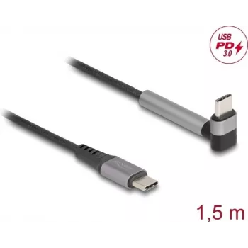 USB-Kabel DeLOCK 81172 1,5 m USB-C Schwarz Grau USB 2.0