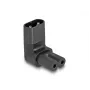 DeLOCK Netzadapter IEC 60320 C8 auf C7 Steckdose 2,5 A 90° Schwarz