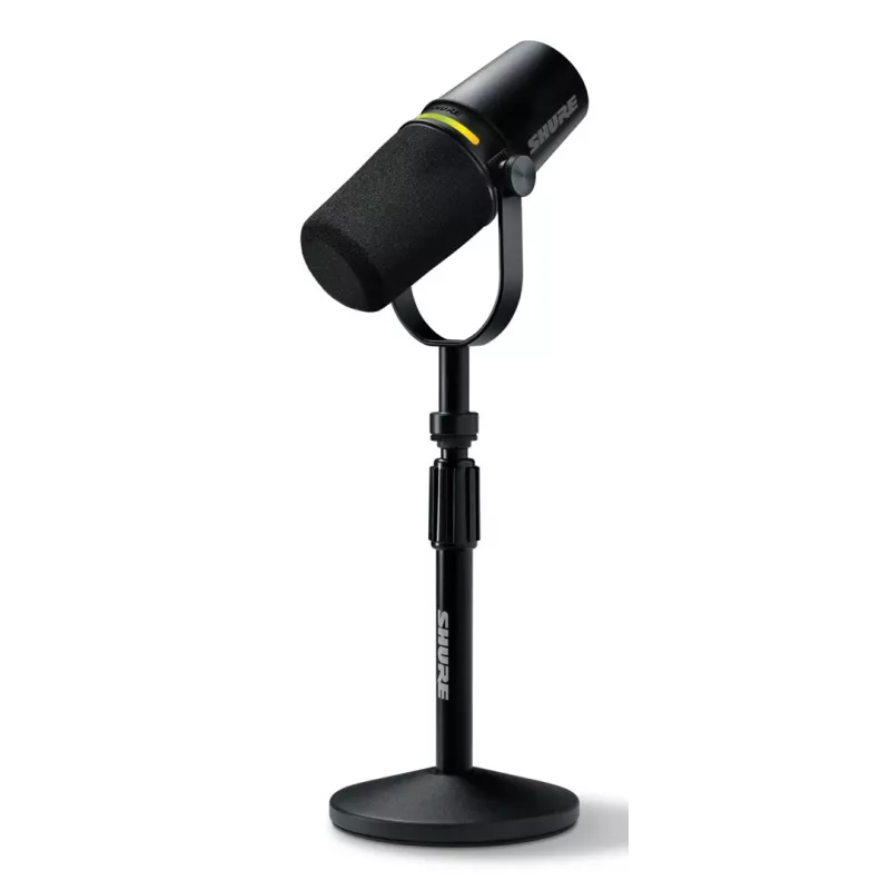 Shure MV7+-K-BNDL - Redner-/Gesangsmikrofon mit XLR/USB-C-Anschluss, schwarz + Tischstativ GATOR