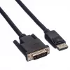 Roline - Videokabel - DisplayPort (M) auf DVI-D (M) - 2 m - Rändelschrauben - Schwarz