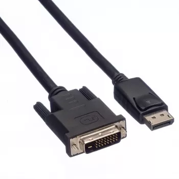 Roline - Videokabel - DisplayPort (M) auf DVI-D (M) - 2 m - Rändelschrauben - Schwarz