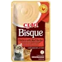 Nasses Katzenleckerli INABA Ciao Bisque — Huhn mit Rind, 40 g Beutel, getreidefrei, zuckerfrei