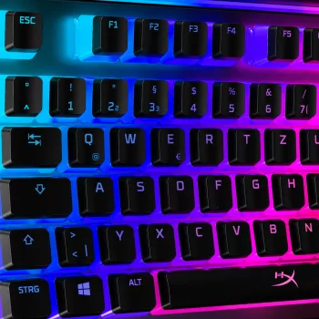 HyperX Pudding Keycaps – Vollständiger Tastensatz – ABS – Schwarz (DE-Layout) – Tastatur-Tastenkappen – ABS – Schwarz