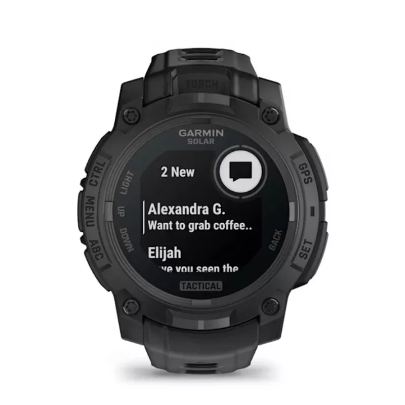 Smartwatch GARMIN Instinct 3 45mm Solar Tactical Edition Schwarz — 45 mm, Solar-Ladefunktion, GPS, Herzfrequenzmesser